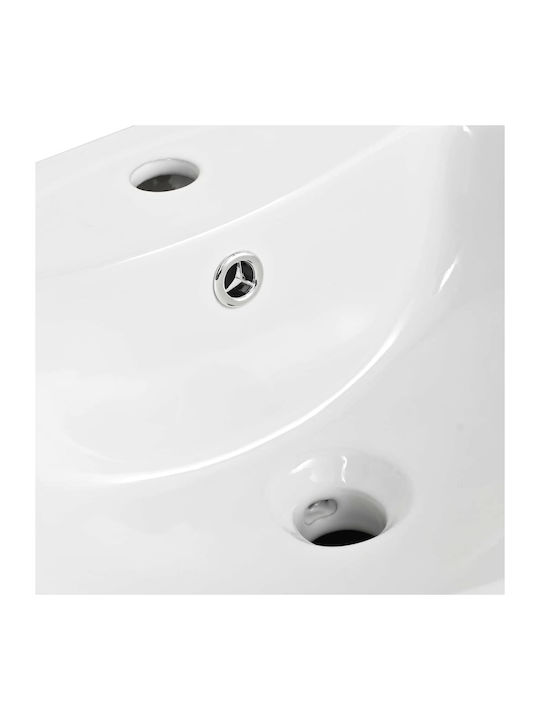 vidaXL Vessel Ceramic Bathroom Sink 52x45x49cm White