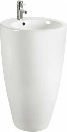 Inter Ceramic ICC Νιπτήρας Δαπέδου Πορσελάνης 51x51cm Λευκός