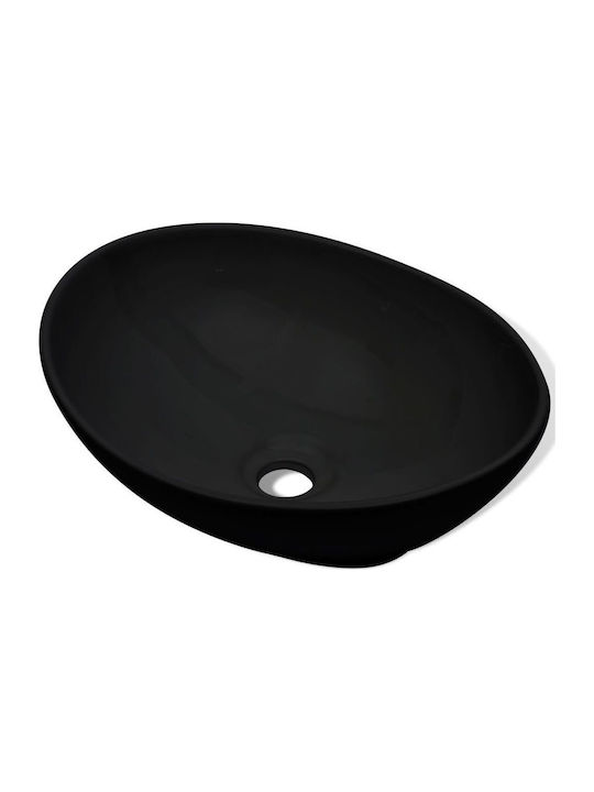 vidaXL Deasupra Blatului Chiuvetă Ceramică 40x33x13.5cm Negru