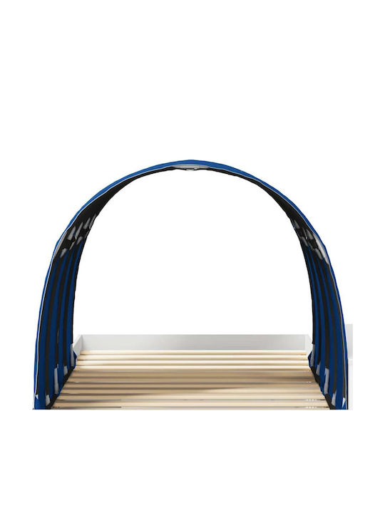 Kids Single Bed with Desk Blue