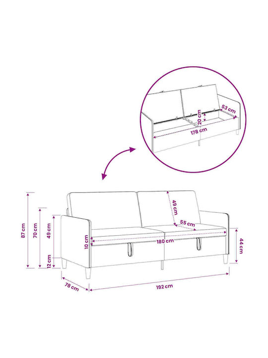 vidaXL Wohnzimmermöbel-Set 2-Sitzer & Sessel