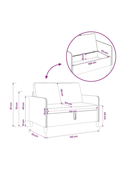 vidaXL Wohnzimmermöbel-Set 2-Sitzer & Sessel