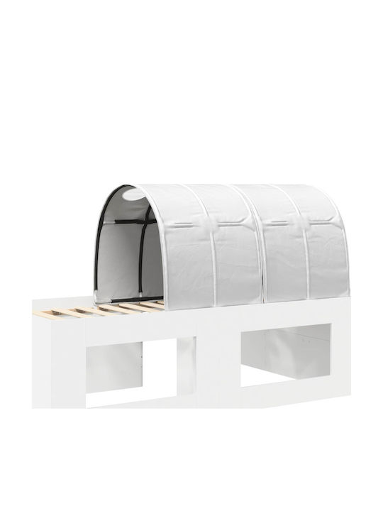 Kinderbett Hochbett Einzel mit Schreibtisch Weiß