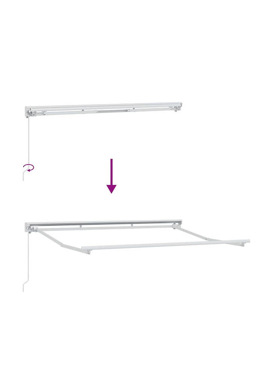 vidaXL Garden Awning Frame with LEDs 3x2m