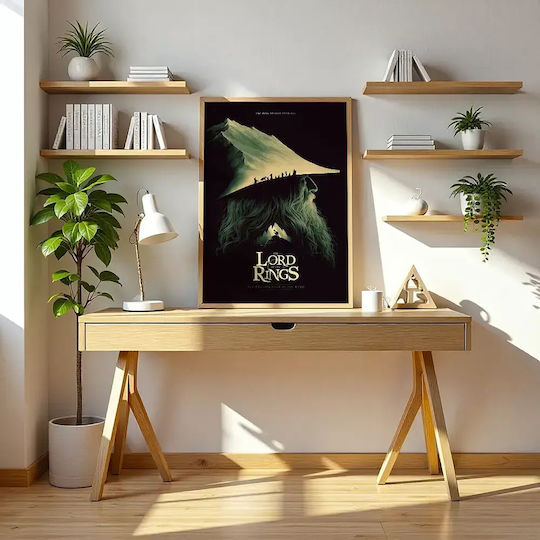 Poster Lord Rings Gandalf Mv144 40cm X 50cm Black Wooden Frame