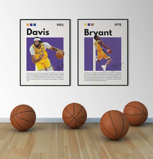 Poster NBA Greatness Series Kobe Bryant SNK190 40cm x 50cm Black Wooden Frame