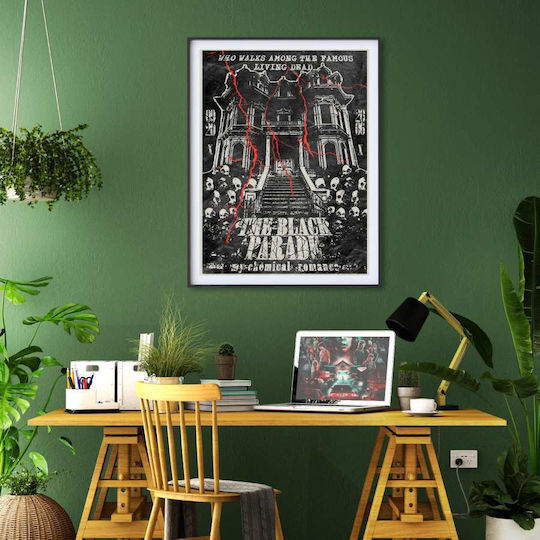 Music Poster My Chemical Romance Ms035 40cm X 50cm Μαύρη Ξύλινη Κορνίζα