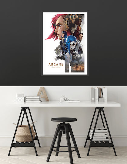 Gaming Poster Αφίσα Arcane League Legends Gm1118 40cm X 50cm Μαύρη Ξύλινη Κορνίζα