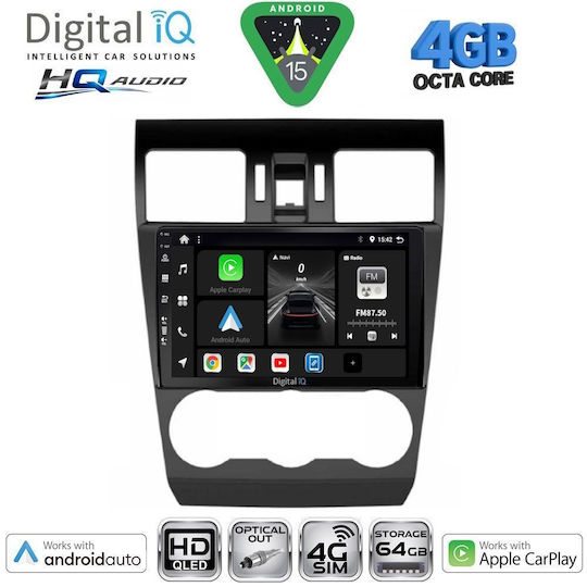 Digital IQ Ηχοσύστημα Αυτοκινήτου για Subaru Forester 2002-2008 (Bluetooth/USB/WiFi/GPS/Apple-Carplay/Android-Auto) με Οθόνη Αφής 9"