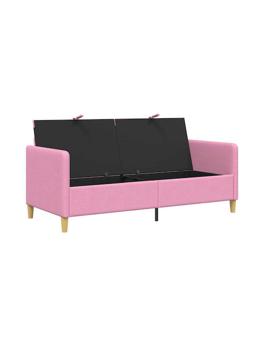 Dreisitzer Sofa mit Stauraum Rosa 172x78x87cm