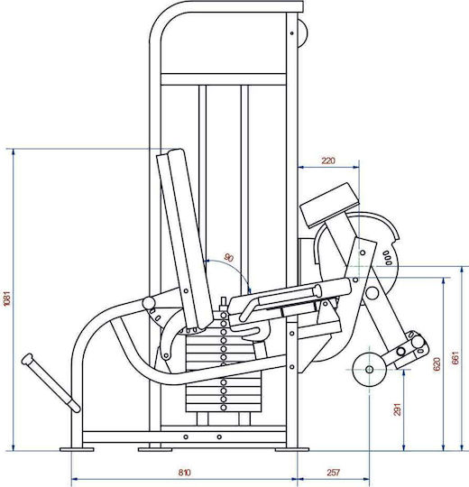 eBoxing Machine PRO ΕΒΧ Όργανο Μηριαίων Δικεφάλων χωρίς Βάρη