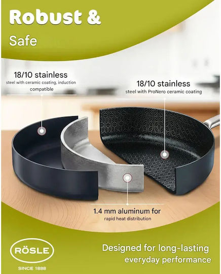 Rosle Tigaie din Aluminiu cu Înveliș Ceramic 28cm