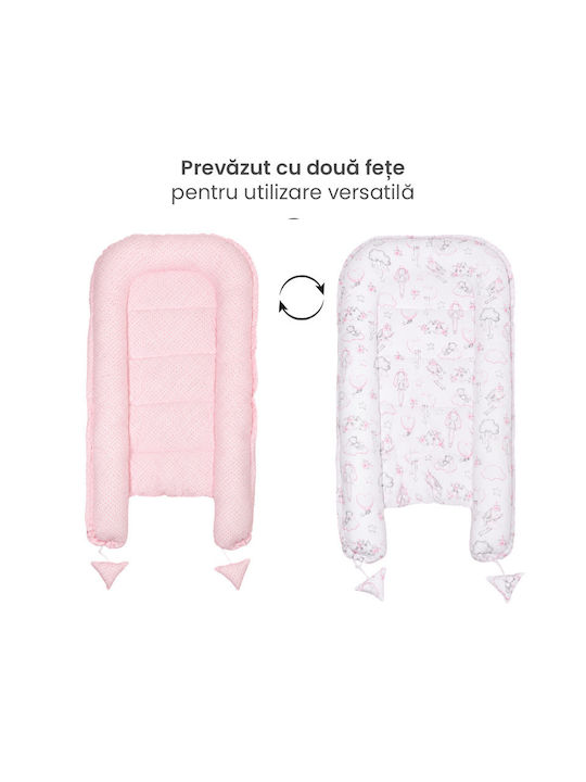 Kidizi Perna Cuib Pentru Bebeluși Roz 50x90cm