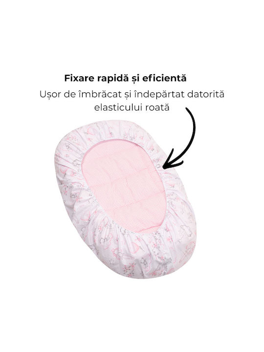Kidizi Perna Cuib Pentru Bebeluși Roz 50x90cm