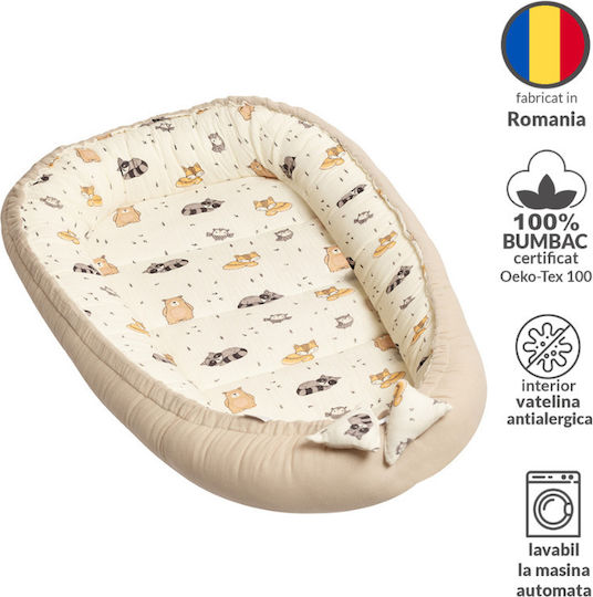 Kidizi Perna Pentru Bebelusi Tip Cuib Bej 50x90cm