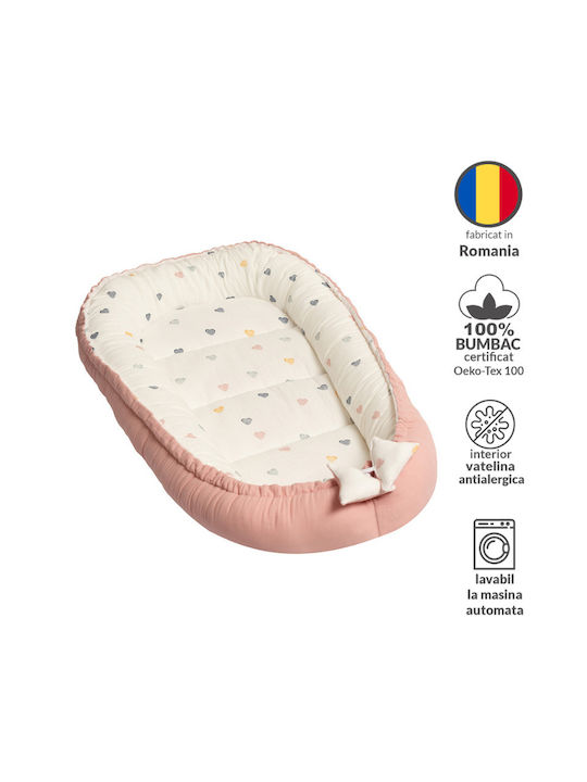 Kidizi Perna Pentru Bebelusi Tip Cuib Color Hearts 50x90 cm