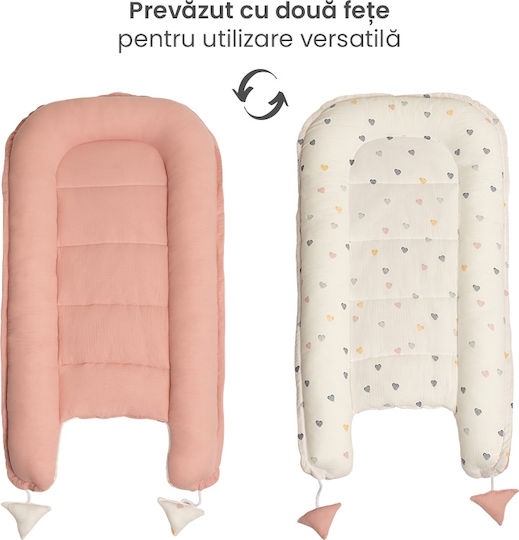 Kidizi Perna Pentru Bebelusi Tip Cuib Color Hearts 50x90 cm