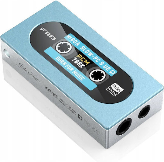 FiiO KA15 Tragbarer Digital-Analog-Wandler & Kopfhörer-Verstärker USB-Dongle Blauer
