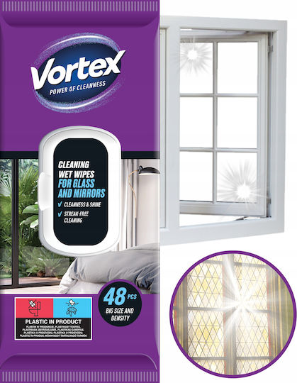 Vortex Professional Window Cleaning Wipes 48 Pieces