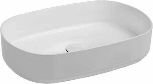 Bianco Ceramica Aufgesetztes Waschbecken Porzellan 55x36x55cm Bianco Ceramica