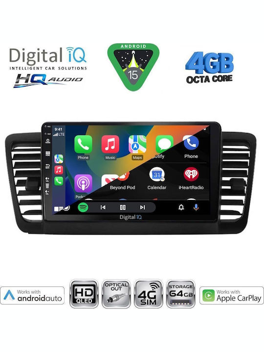 Digital IQ Car Audio System for Subaru Legacy / Outback 2002-2008 (Bluetooth/USB/WiFi/GPS/Apple CarPlay/Android Auto) with 9" Touch Screen