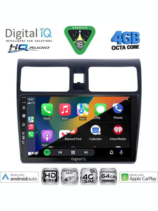 Digital IQ Car Audio System for Suzuki Liana 2001-2007 Bluetooth USB WiFi GPS Apple CarPlay Android Auto with 9" Touch Screen