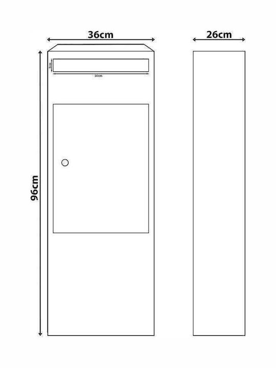 Saska Garden Пощенска Кутия За Апартамент Металик В Розов Цвят 34x22x96см