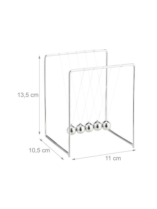 Pendulul lui Newton Relaxdays Metal Argintiu 13,5x10,5x11cm