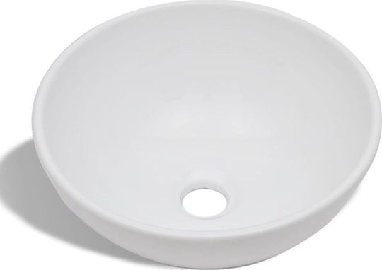 vidaXL Επικαθήμενος Νιπτήρας Κεραμικός 32.5x32.5x14cm