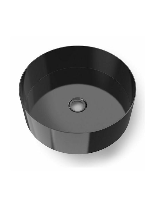 Voss Milo PVD de masă Deasupra Blatului Chiuvetă Inox 40x40x12cm Black Brushed