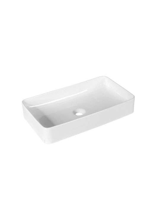 Costway Επικαθήμενος Νιπτήρας Κεραμικός 60x35x11cm Κεραμικός