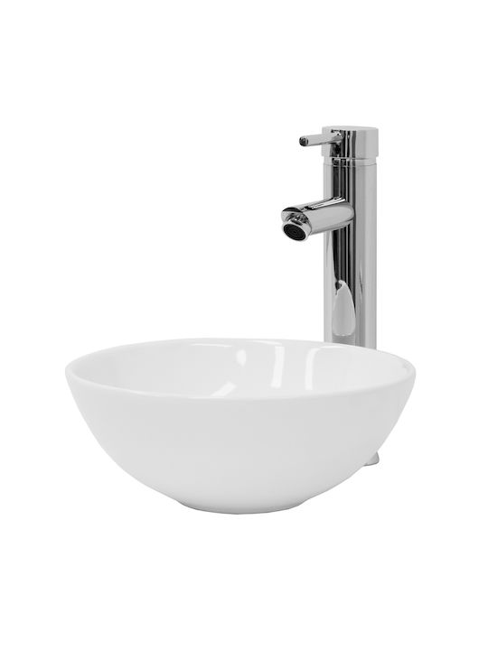 ML-Design Επικαθήμενος Νιπτήρας Κεραμικός 28x28x11.6cm Λευκός