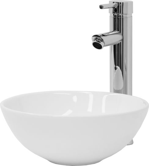 ML-Design Aufgesetztes Waschbecken Keramik 28x28x11.6cm Weiß