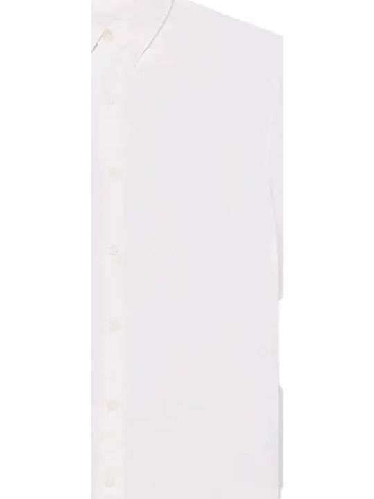 Mill River Short-sleeved Linen Shirt White