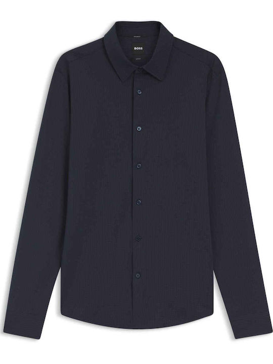 Roan Μακρυμάνικo Πουκάμισο σε Κανονική Γραμμή Dark Blue