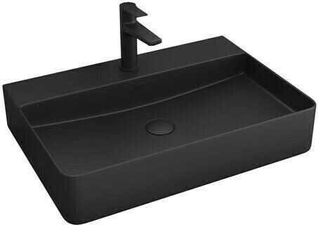 Karag Επικαθήμενος Νιπτήρας Πορσελάνης 50x42x12cm Black Matt