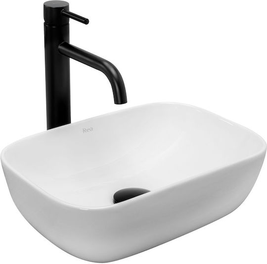 Rea Countertop Sink Porcelain 36x25x11.5cm White