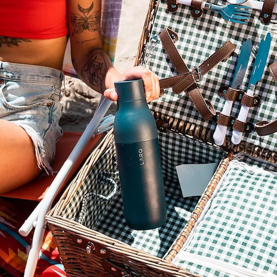 Thermos Bottle Stainless Steel 740ml Twist Top Monaco Blue