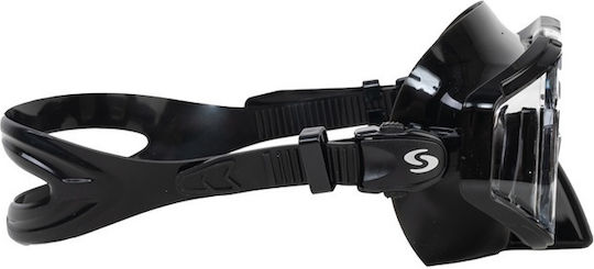 Scorpena Taucherbrille aus Silikon Schwarz