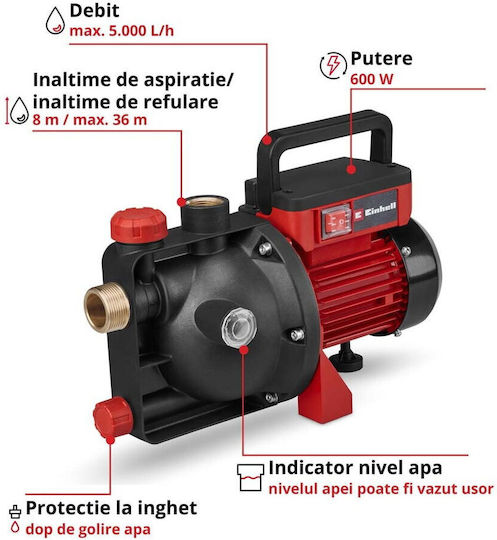 Einhell Gc-gp Ηλεκτρική Αντλία Επιφάνειας 600W