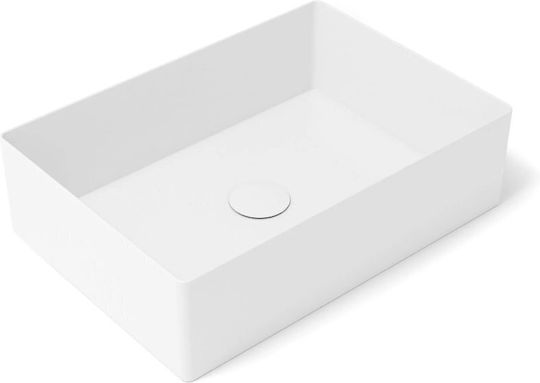 Orabella Επικαθήμενος Νιπτήρας Πορσελάνης 50x35x14cm Λευκός Orabella Επικαθήμενος Νιπτήρας Πορσελάνης 50x35x14cm Λευκός