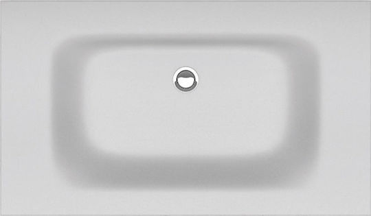 Karag Eloise 80 Ένθετος Νιπτήρας Πορσελάνης 80x46x16cm Λευκός