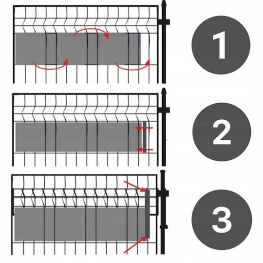 Material De Construcție Pentru Garduri De Grădină Din PVC 19 Cm Gri