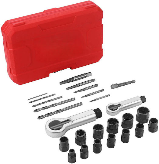 Broken Screw Extractor Set Zola 26 Pieces Drill Compatible High-quality Steel Carrying Case
