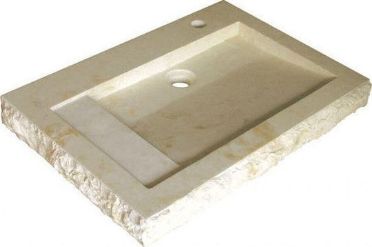 Bati Bali Coralia Επικαθήμενος Νιπτήρας Πέτρινος 69x47x7cm Bati Bali Coralia Επικαθήμενος Νιπτήρας Πέτρινος 69x47x7cm