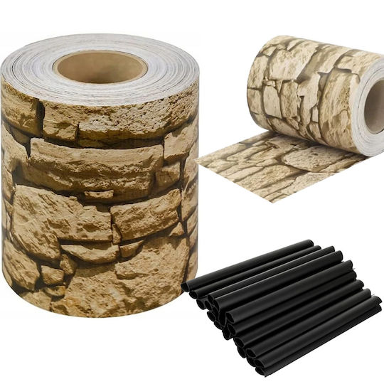 Material De Construcție Pentru Garduri De Grădină Din PVC 19 Cm Bej