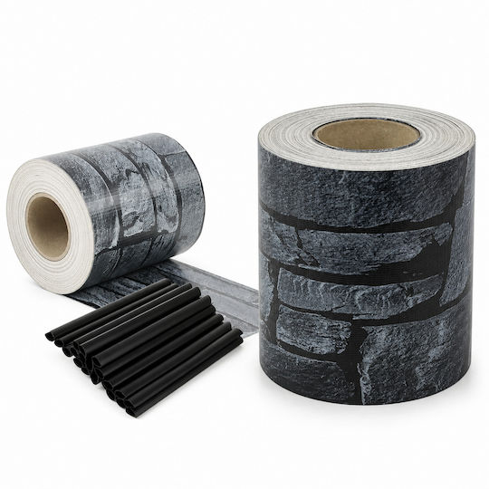Material De Construcție Pentru Garduri De Grădină Din PVC 19 Cm Gri