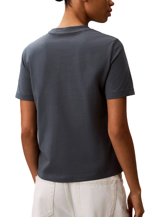 Calvin Klein Institutional Logo Tricou Damă Albastru Calvin Klein Institutional Logo Tricou Damă Albastru