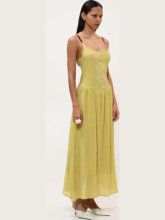 Summer Midi Dress for Wedding / Christening Lime