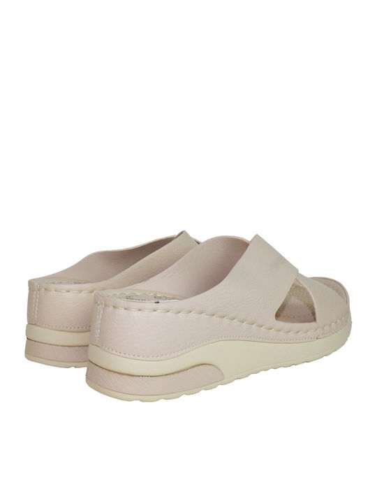 Γυναικεία Ανατομικά Σανδάλια Flatforms Λευκά